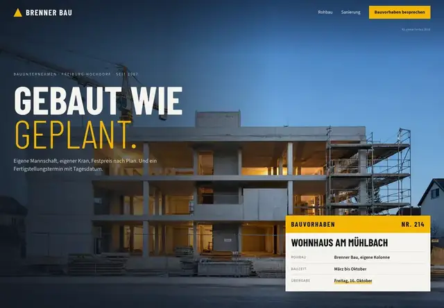 Beispielentwurf für Bau und Sanierung