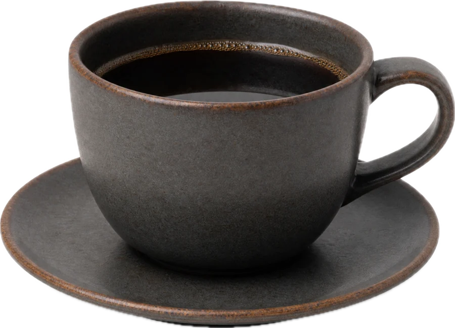 Tasse Filterkaffee auf Untertasse